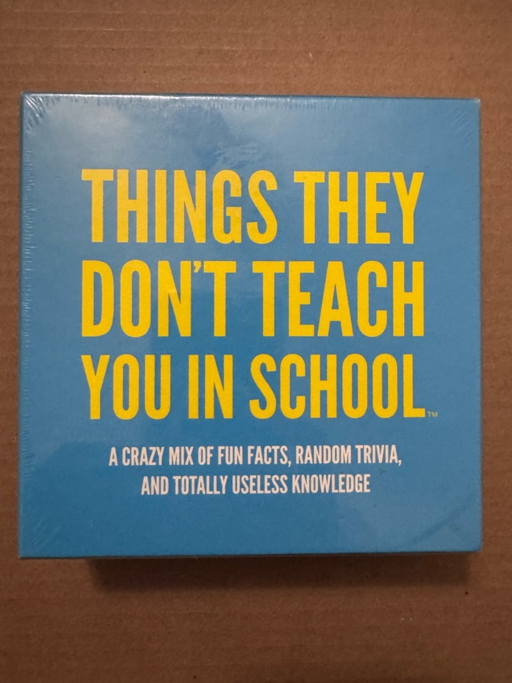 Things They Don't Teach You In School Boxed Trivia Set - Blue & Yellow
